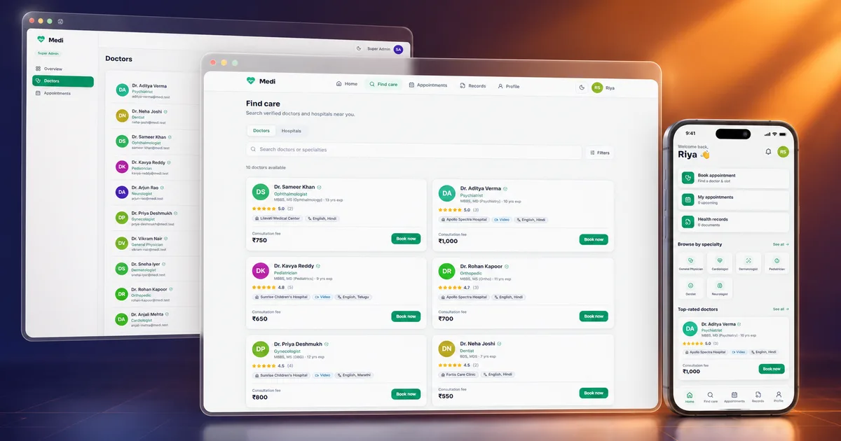Medi — Healthcare Booking